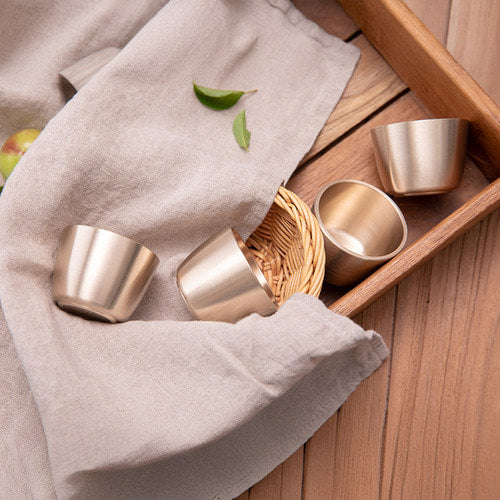 Bangjja Brass Soju Cup - Galaxy (Set of 4) - view 2
