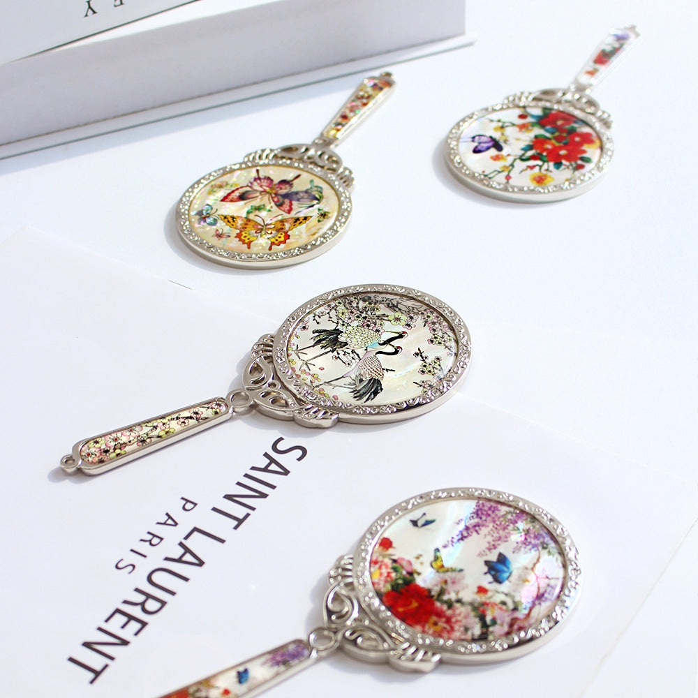 Najeon Mother-of-Pearl Hand Mirror - Gold