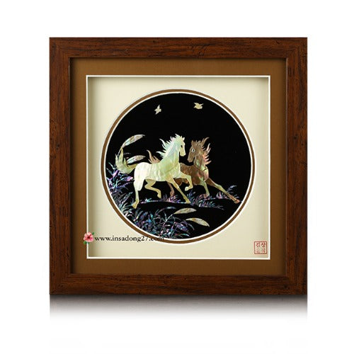 Najeon Mother-of-Pearl Mother-of-Pearl Frame - Horse, Large