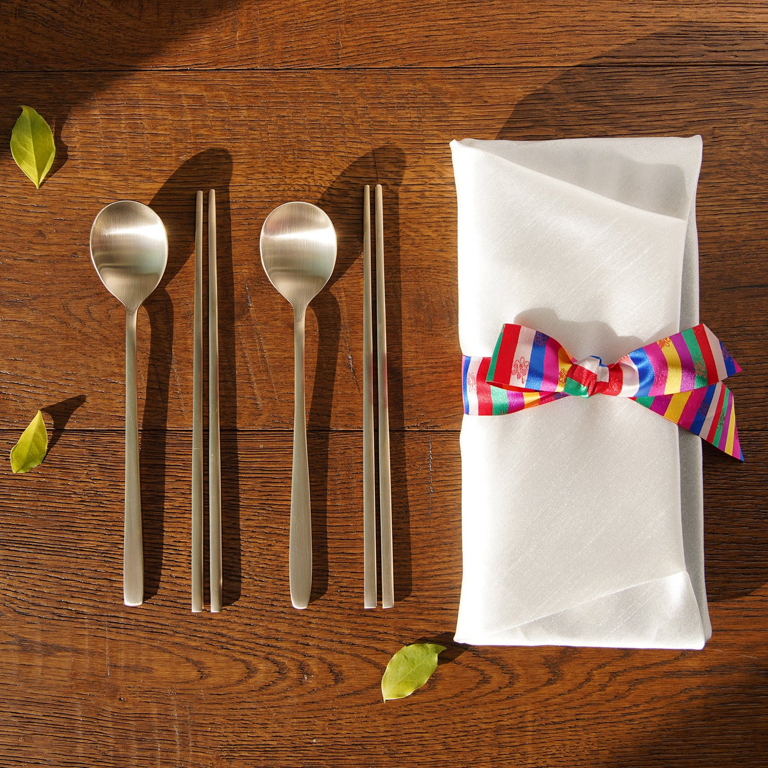 Notdam Traditional Striped Bojagi Gift Wrapping - Cutlery
