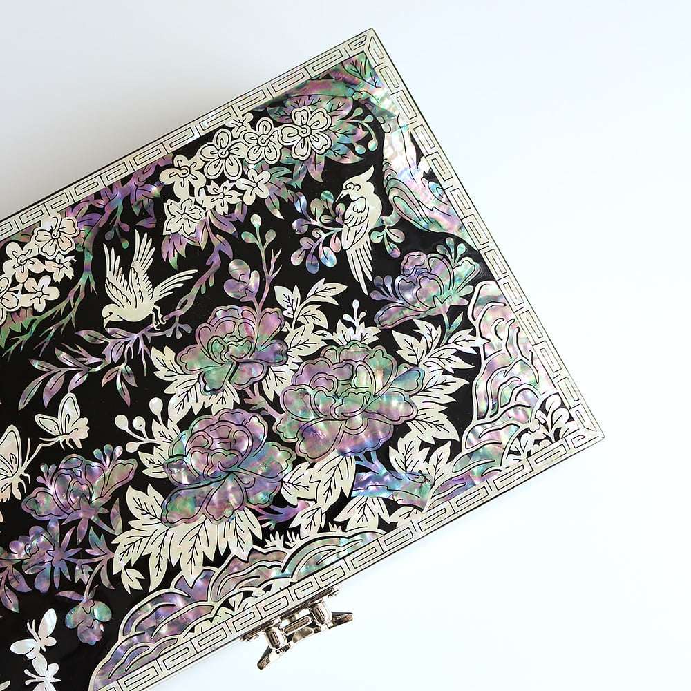 Najeon Mother-of-Pearl Jewelry Box - Plum Blossom 18cm