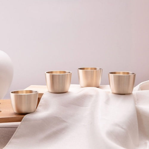 Bangjja Brass Soju Cup - Galaxy (Set of 4)