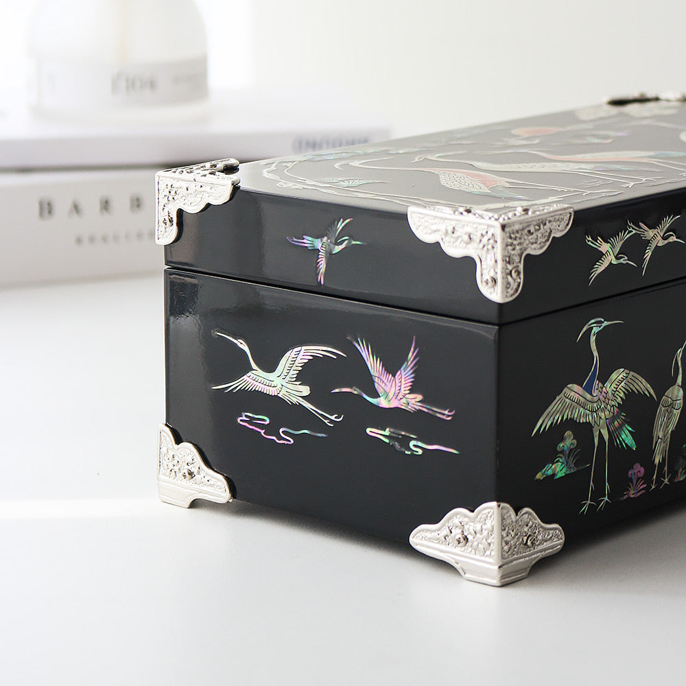 Najeon Mother-of-Pearl Jewelry Box - Crane & Pine (V) - view 5