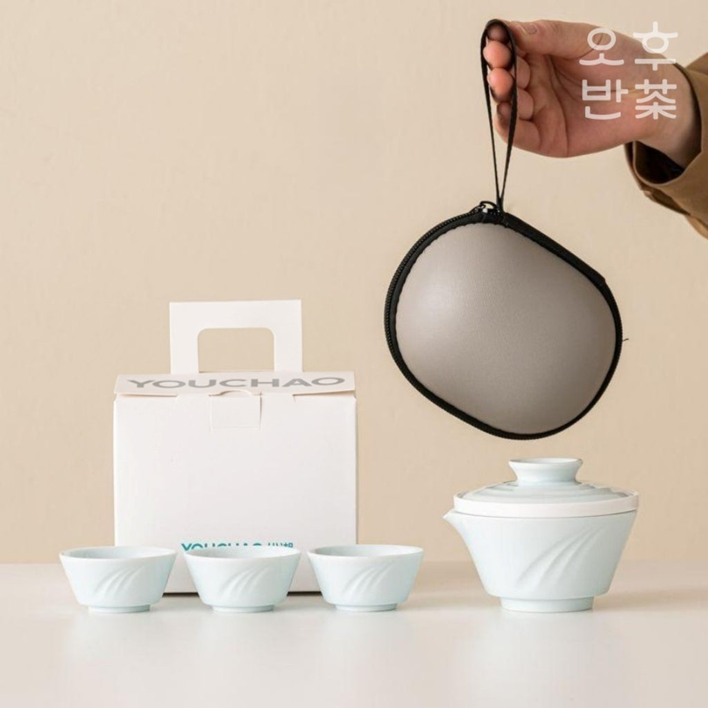 KOHGANE Korean Tea Ceremony Tea Set Ceramic Portable - Tea Ritual Object
