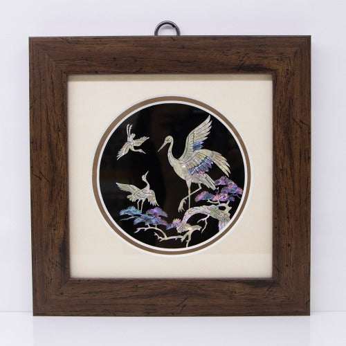 Najeon Mother-of-Pearl Mother-of-Pearl Frame - Crane & Pine, Small - view 2