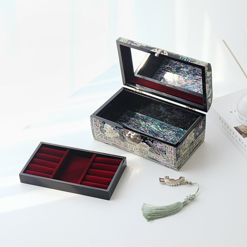 Najeon Mother-of-Pearl Jewelry Box - Peony (V) - view 5