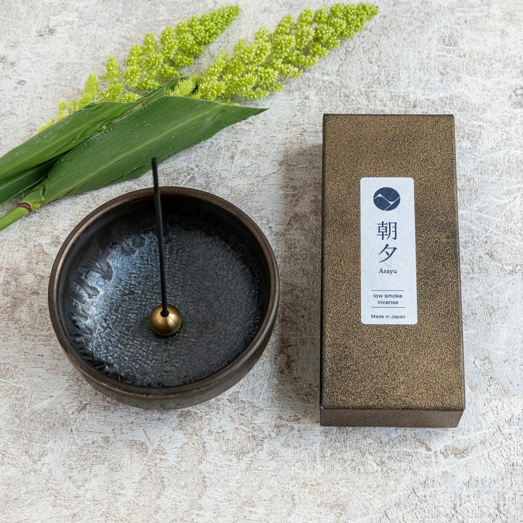 Asayu Japan Low Smoke Incense Gift Set with Japanese Incense Zen Set and Zen Incense Holder