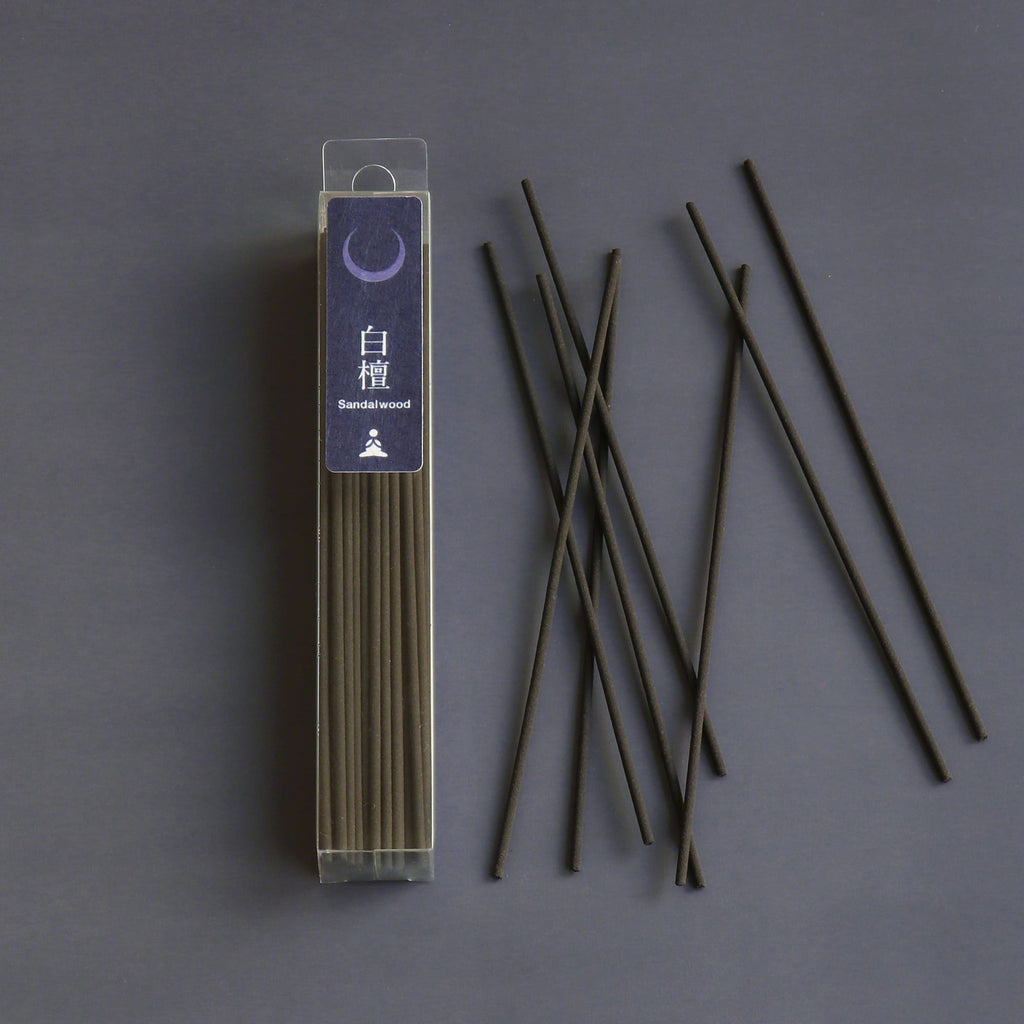 Asayu Japan Low Smoke Incense Gift Set Yoga; Lotus & Sandalwood Incense with Navy Blue Lotus Incense Holder