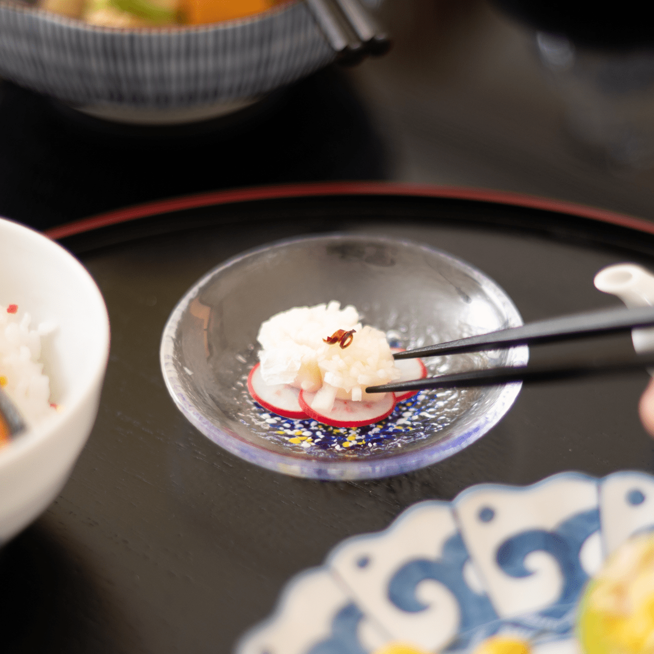 Musubi Kiln Four Seasons Color Sauce Plate