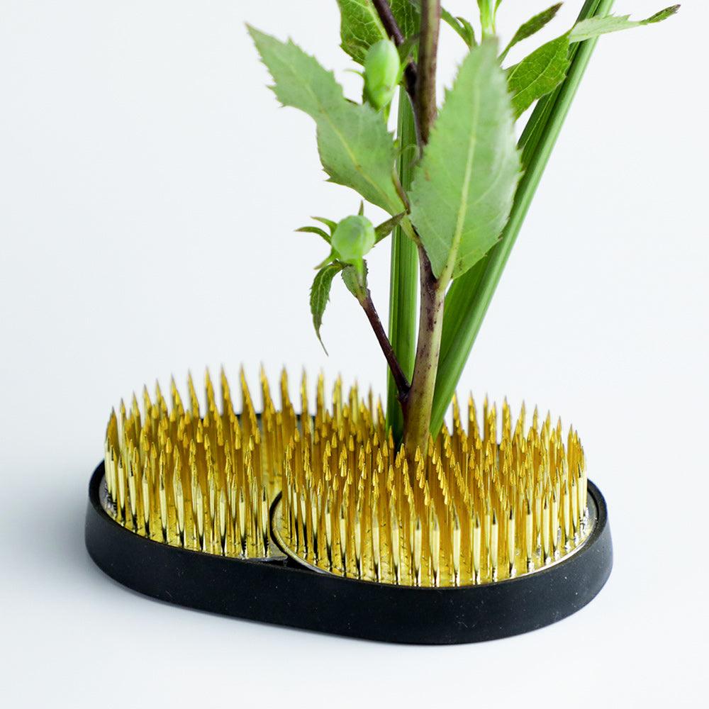 Wazakura 3-3/4"x2-1/4"(93x59mm) Sun and Moon Ikebana Kenzan
