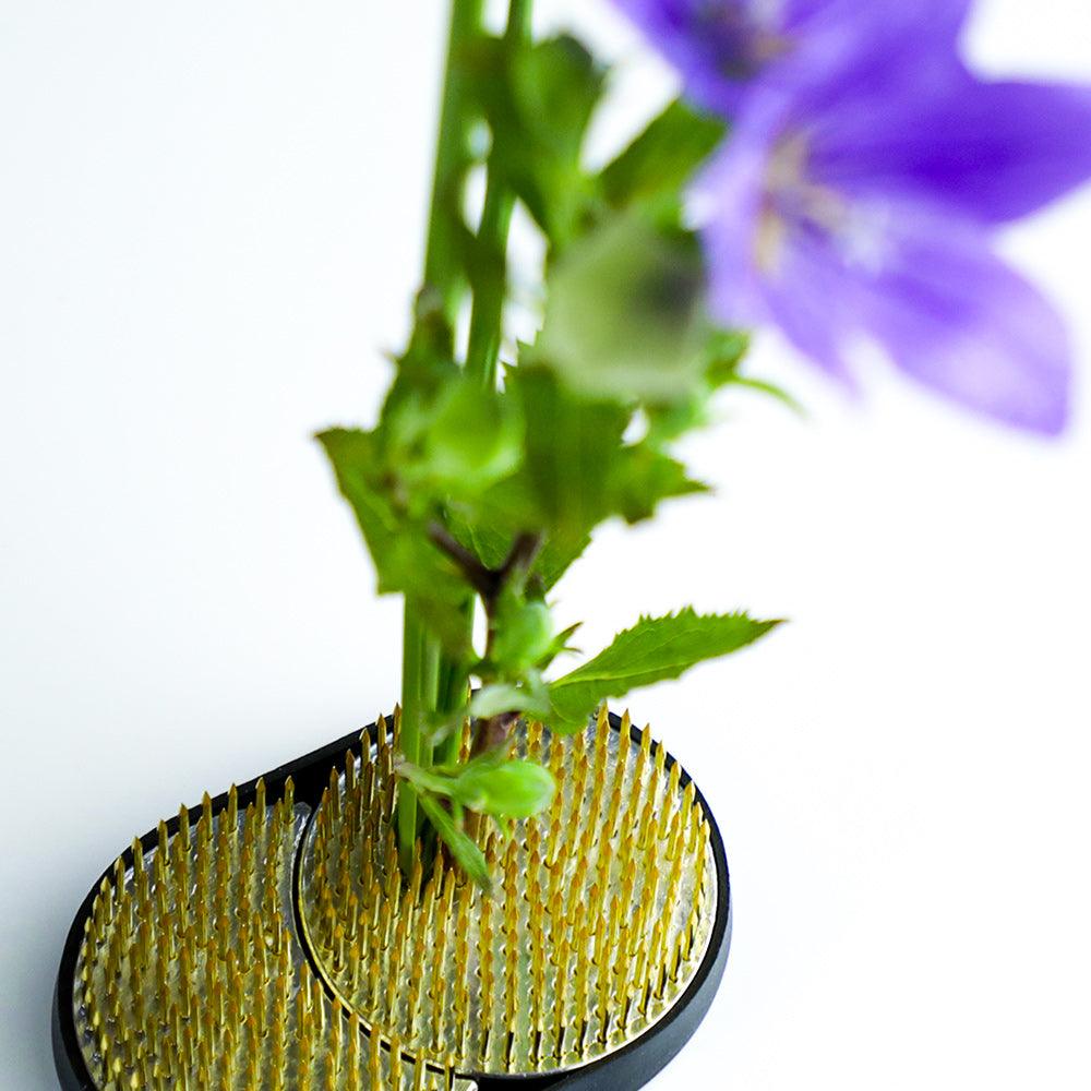 Wazakura 3-3/4"x2-1/4"(93x59mm) Sun and Moon Ikebana Kenzan