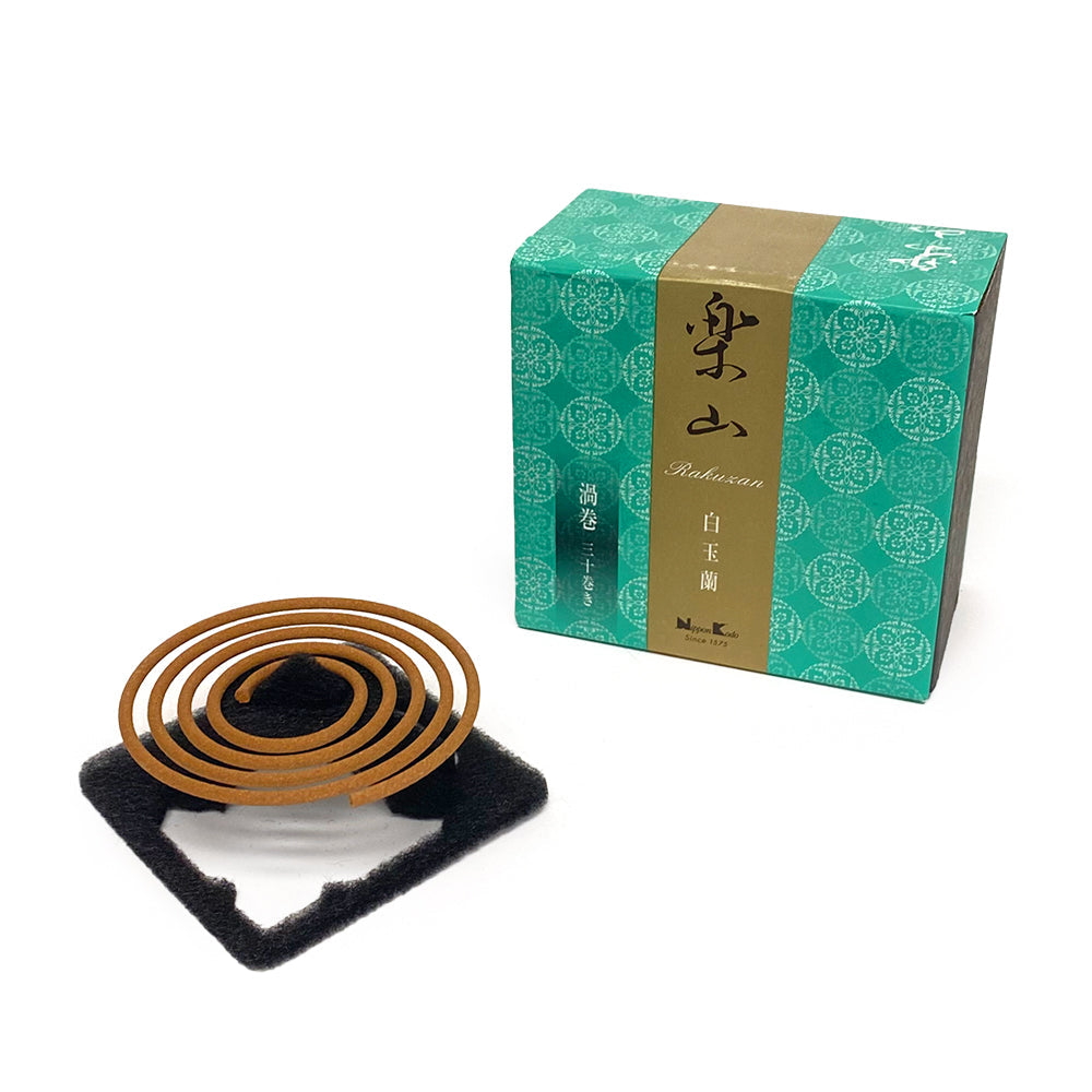 Nippon Kodo RAKUZAN - Hakugyokuran (White Magnolia) 30 coils