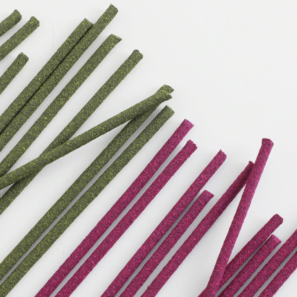 Asayu Japan Low Smoke Incense Gift Set Japan: Sakura & Green Tea with White Lotus Incense Holder