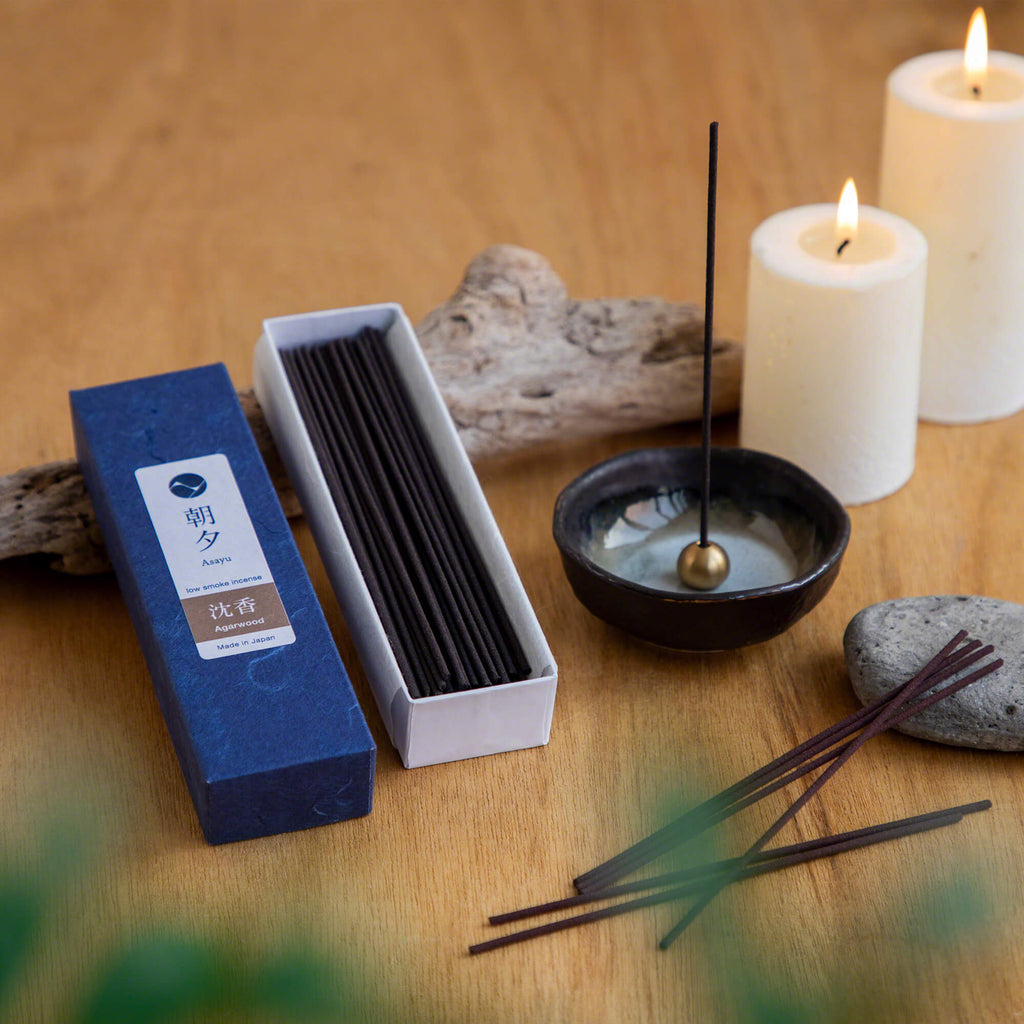 Asayu Japan 100% Natural Agarwood Low Smoke Incense Sticks 20g