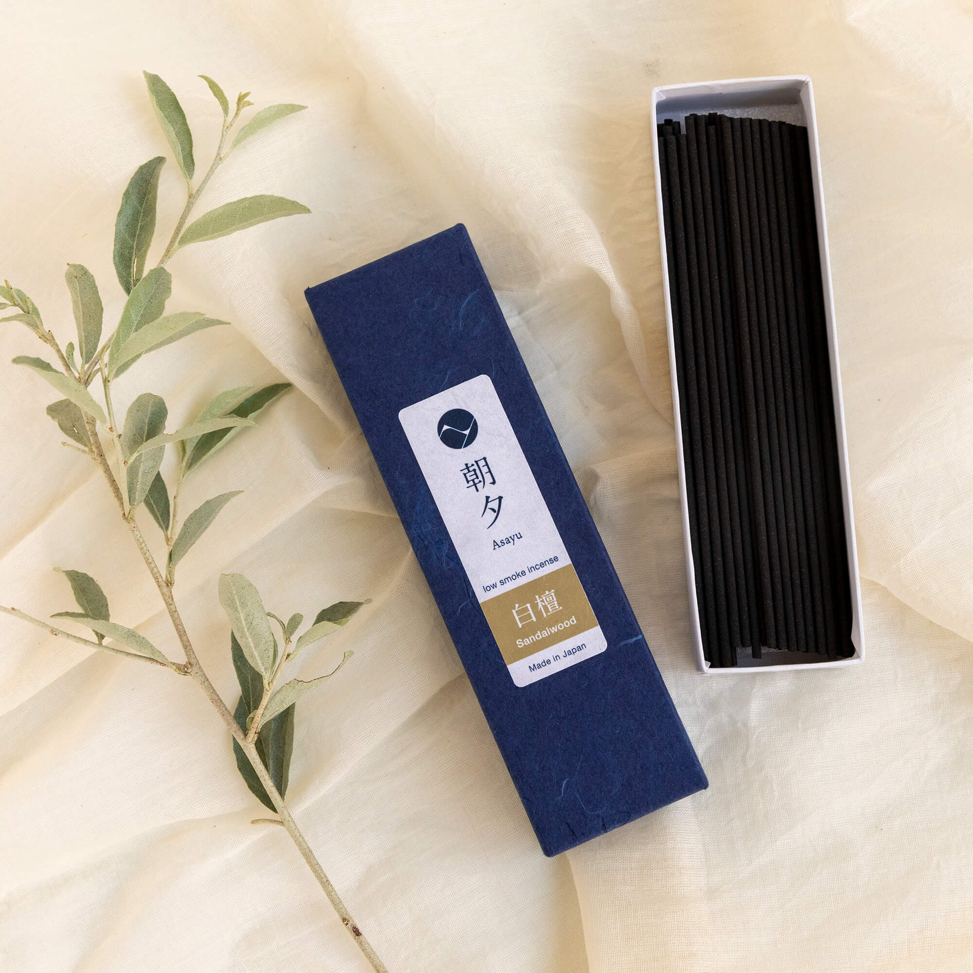 Asayu Japan Low Smoke Incense Sticks 20g [ Sandalwood Scent ]