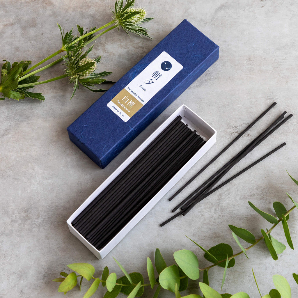 Asayu Japan Low Smoke Incense Sticks 20g [ Sandalwood Scent ]