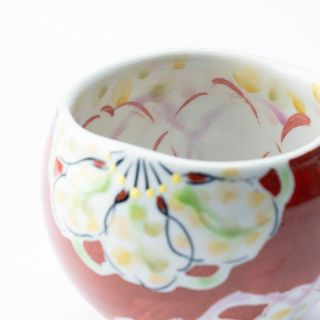 Musubi Kiln Polychrome Flowers Yunomi Japanese Teacup
