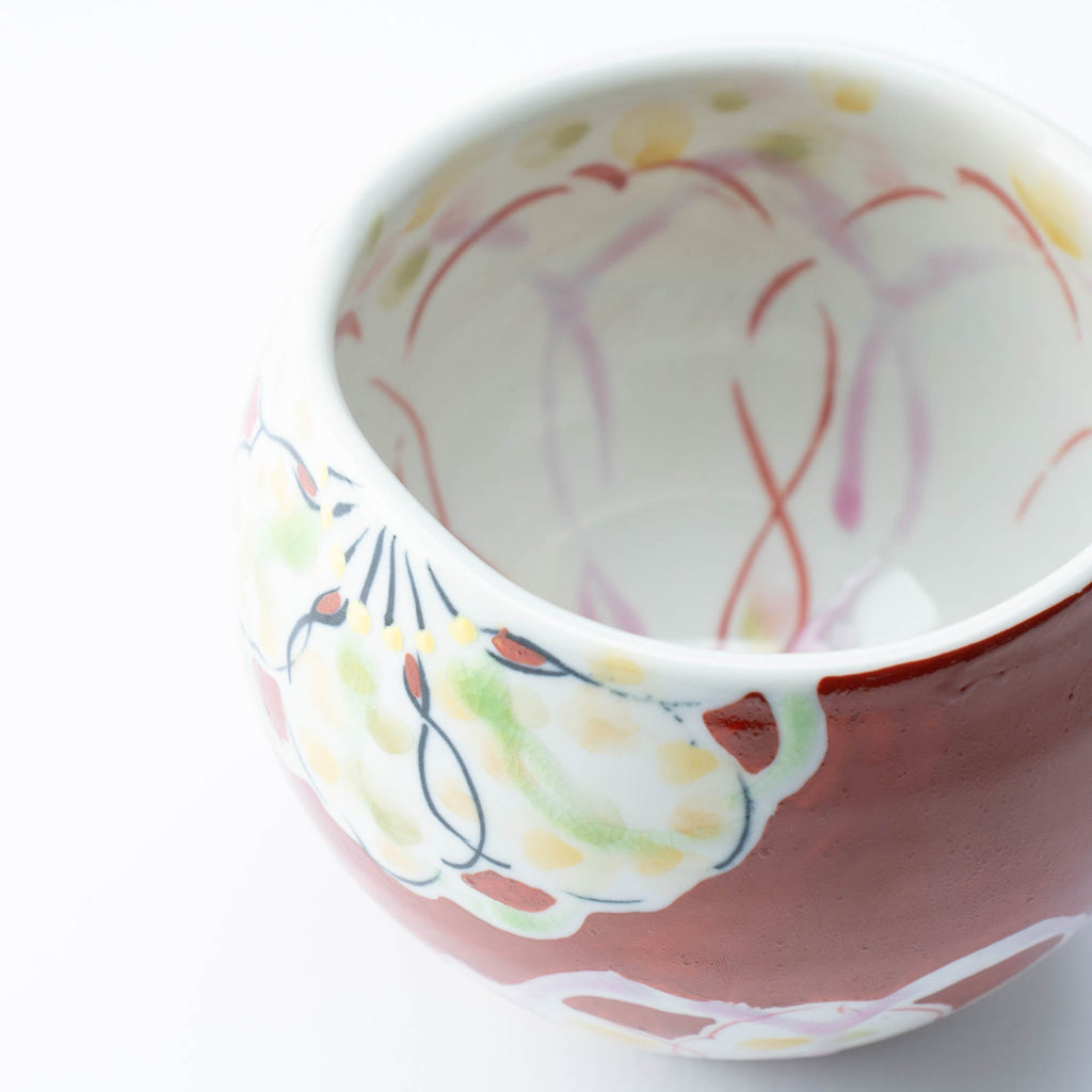 Musubi Kiln Polychrome Flowers Yunomi Japanese Teacup