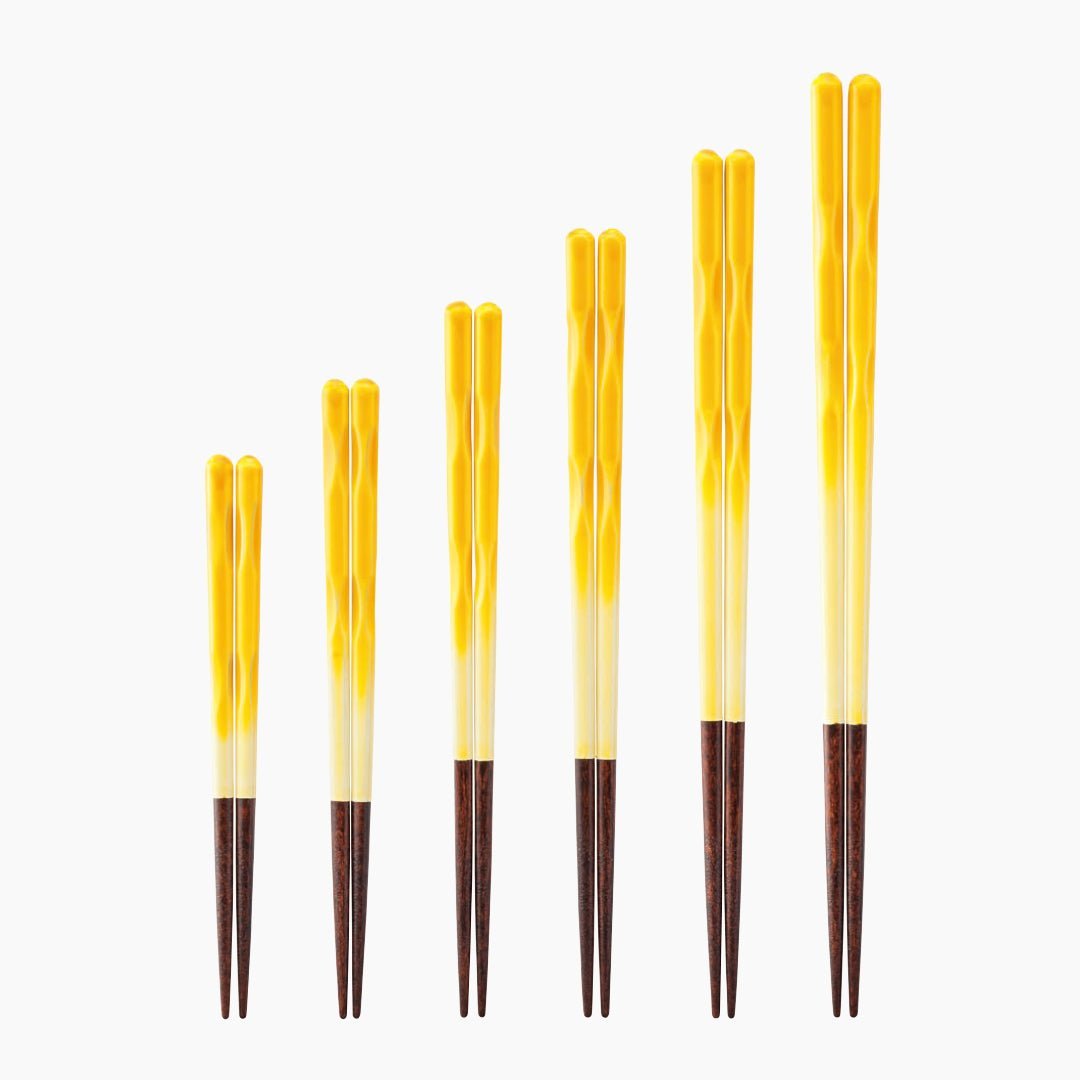 Musubi Kiln Yellow Perfect Fit Dishwasher Safe Wakasa Lacquer Reusable Chopsticks