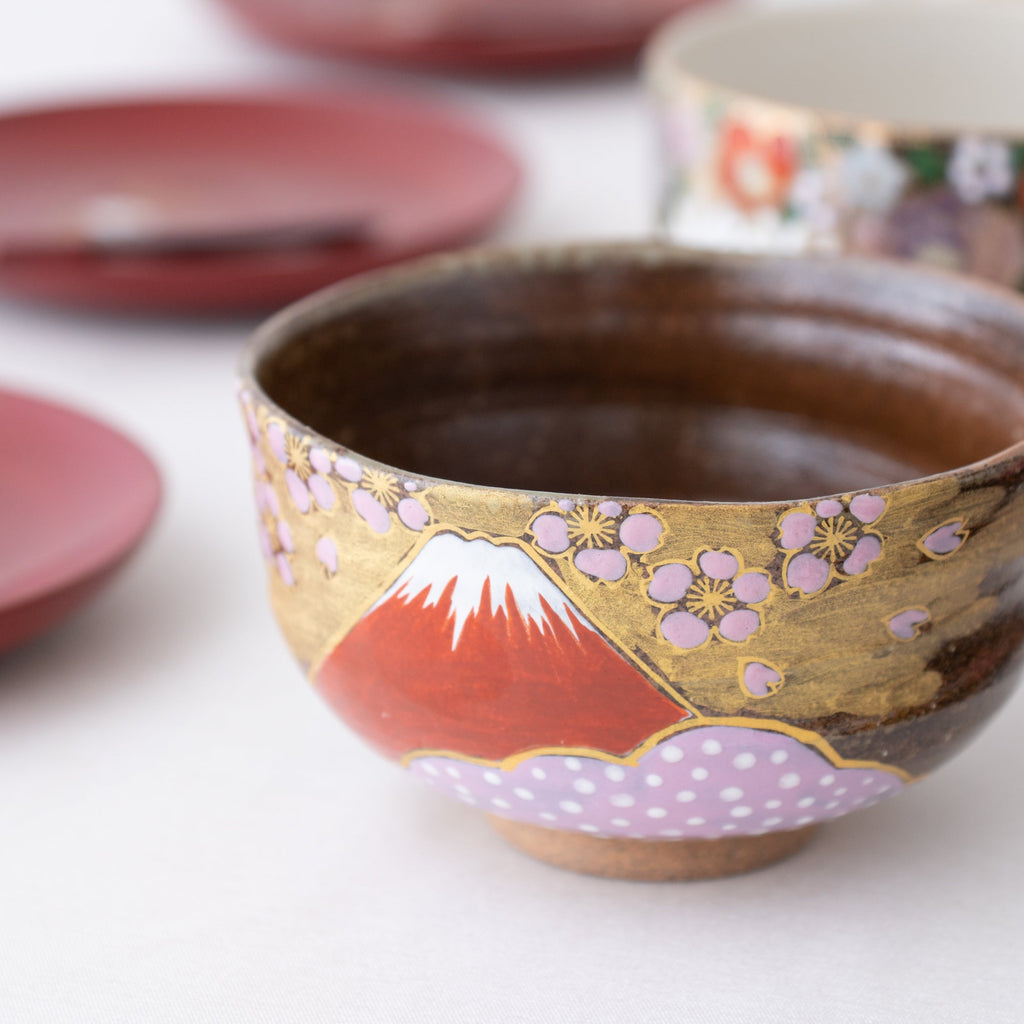 Musubi Kiln Sakura and Mt.Fuji Matcha Bowl