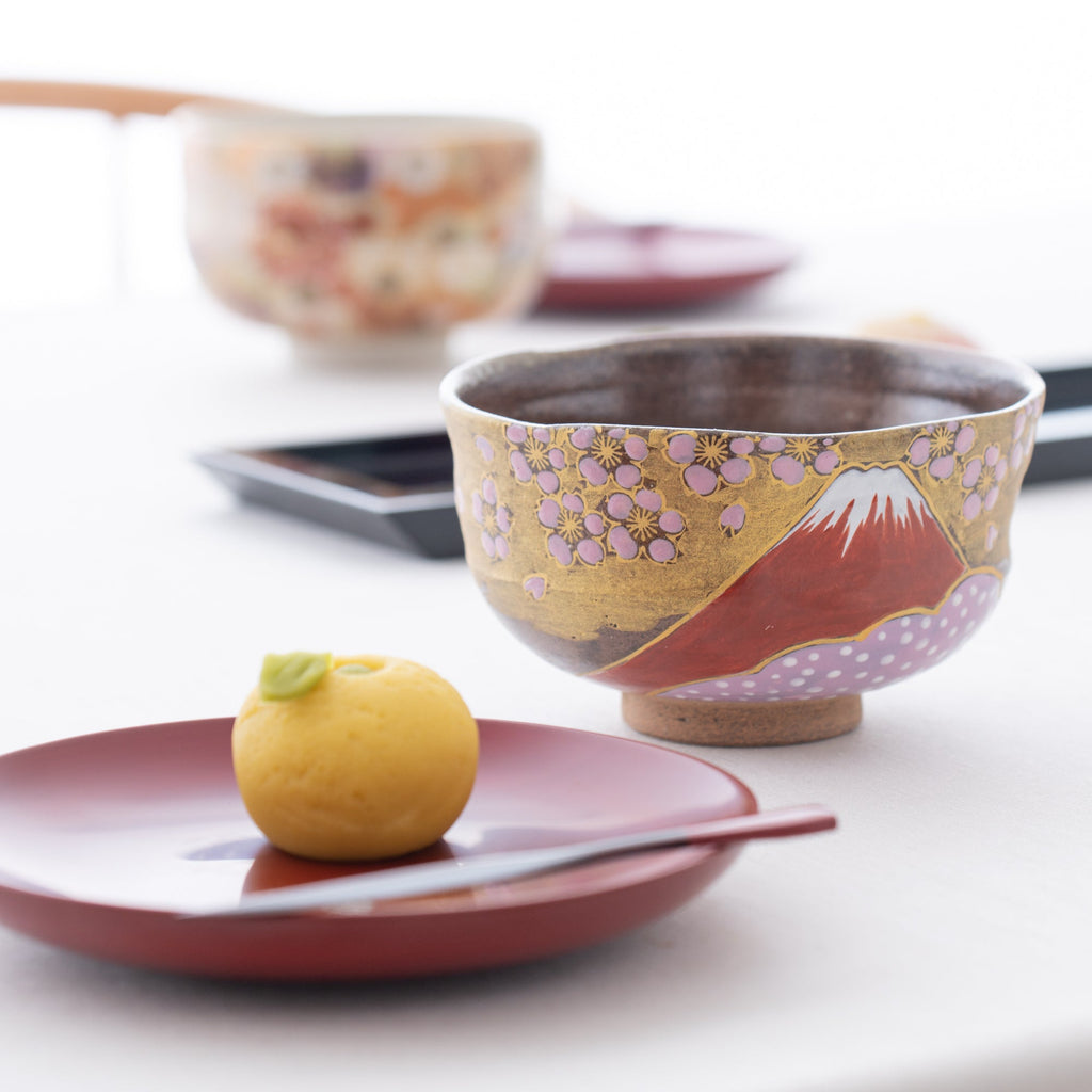 Musubi Kiln Sakura and Mt.Fuji Matcha Bowl