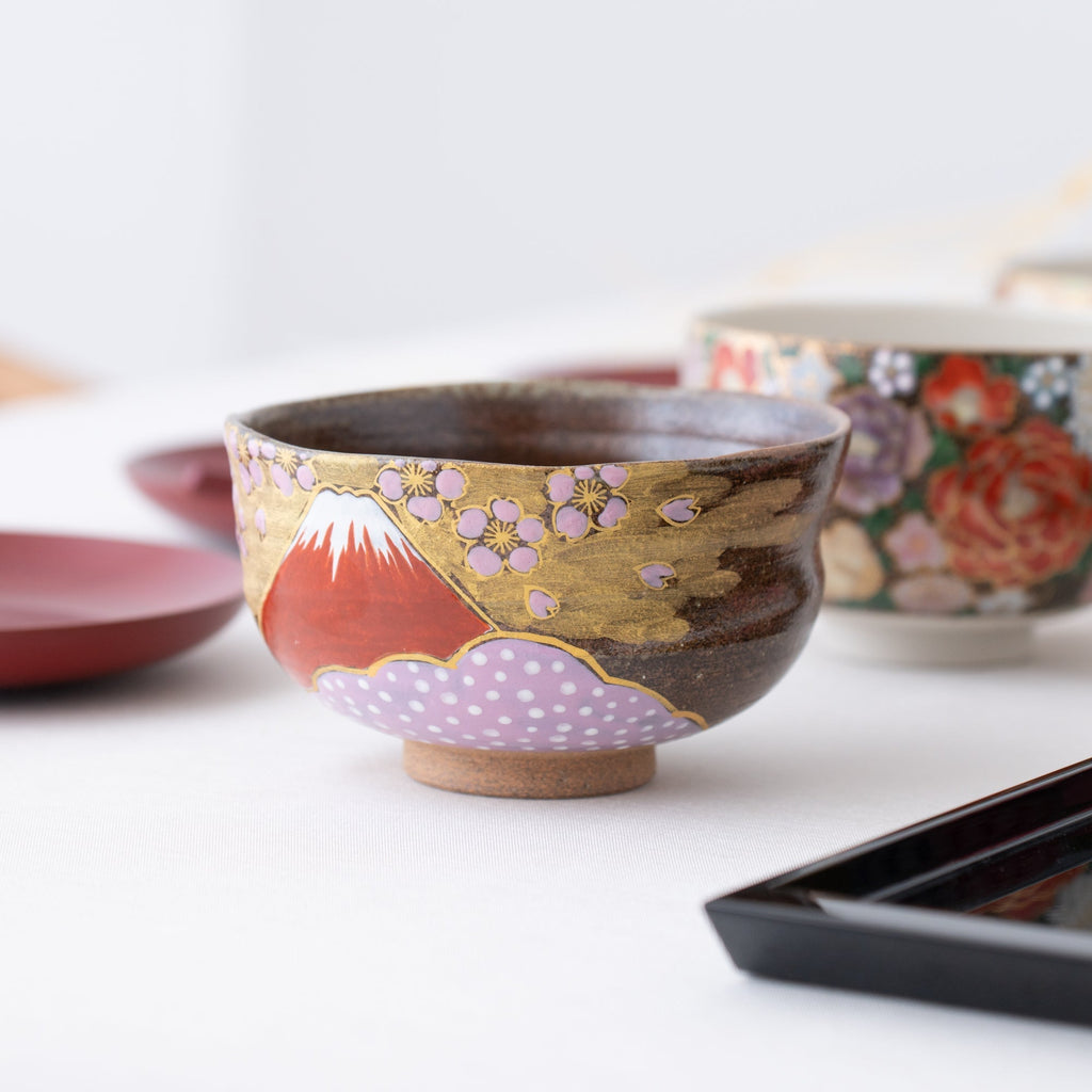 Musubi Kiln Sakura and Mt.Fuji Matcha Bowl