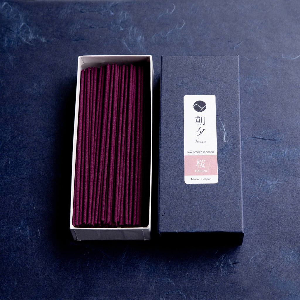 Asayu Japan Sakura Cherry Blossom Low Smoke Incense Sticks 40g