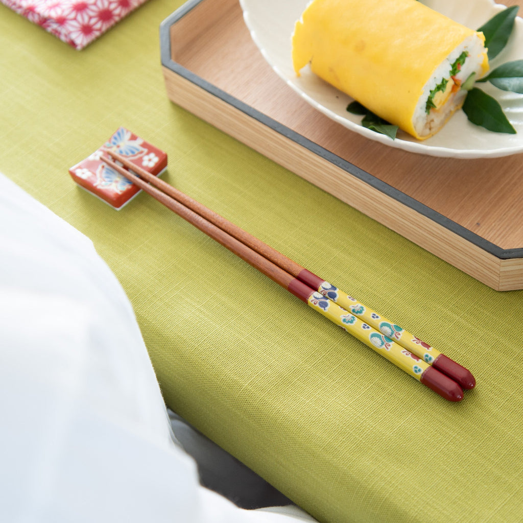 Musubi Kiln Red Kutani Colors Chopsticks
