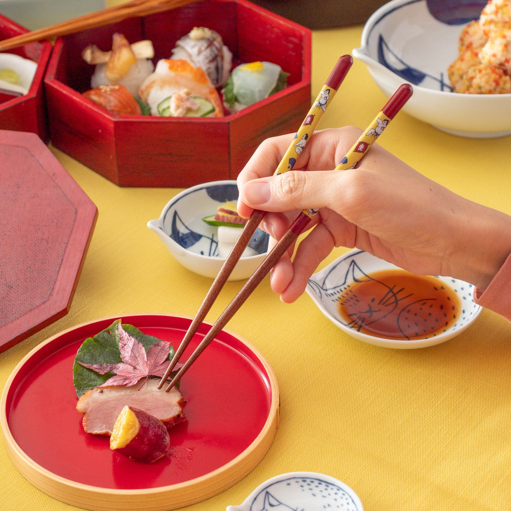 Musubi Kiln Red Kutani Colors Chopsticks