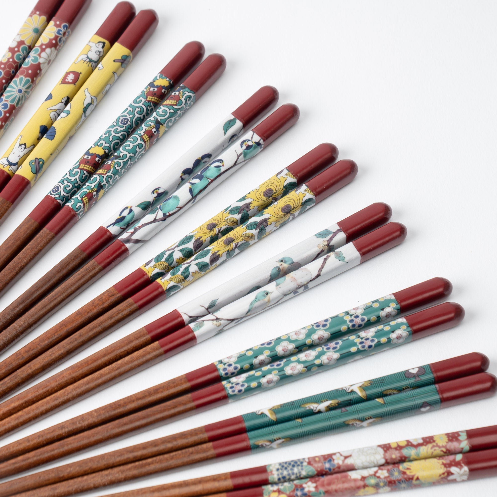 Musubi Kiln Red Kutani Colors Chopsticks