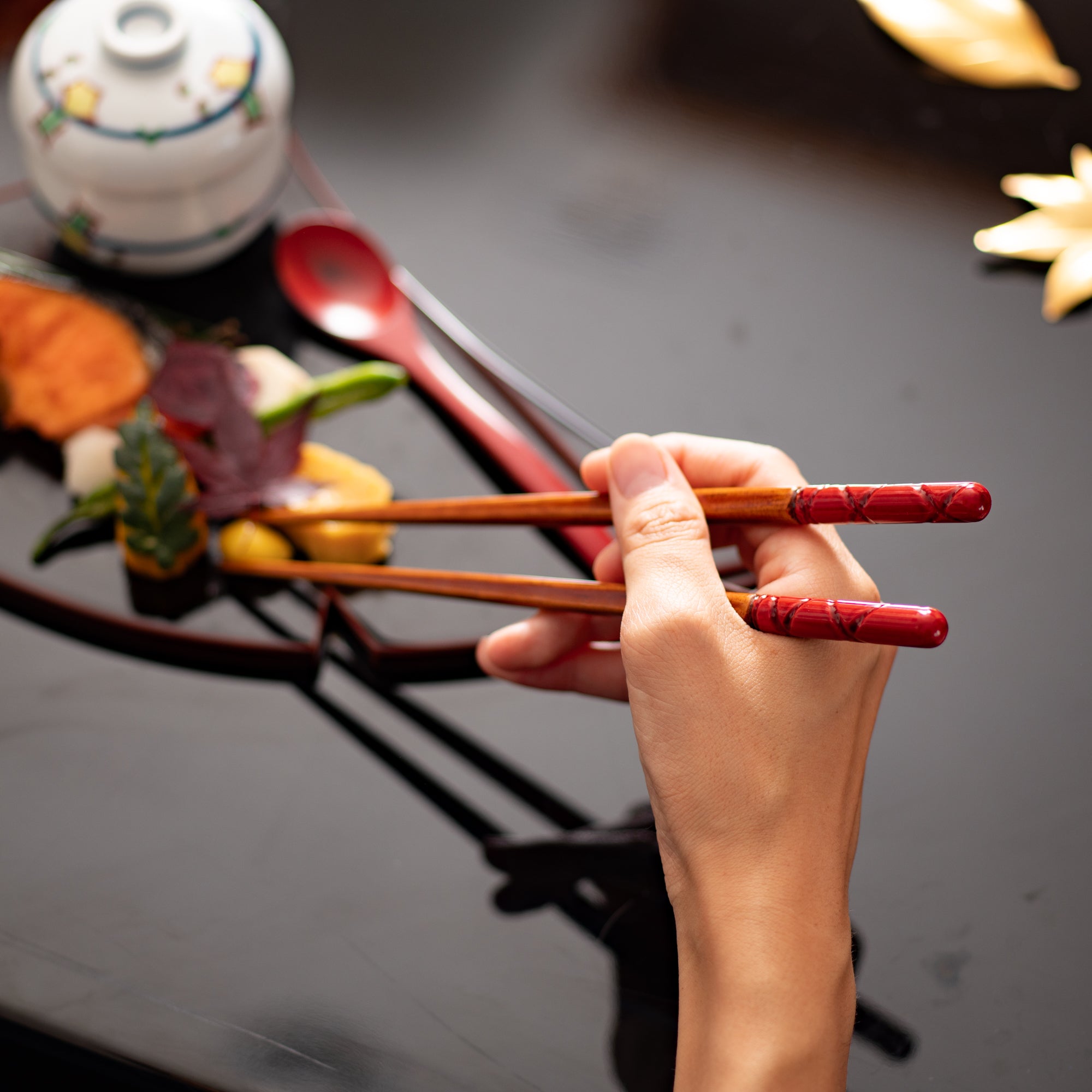 Musubi Kiln Tortoiseshell Pattern Bamboo Chopsticks