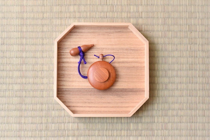 Juttoku Cherry Wood Powder Incense Container - Large
