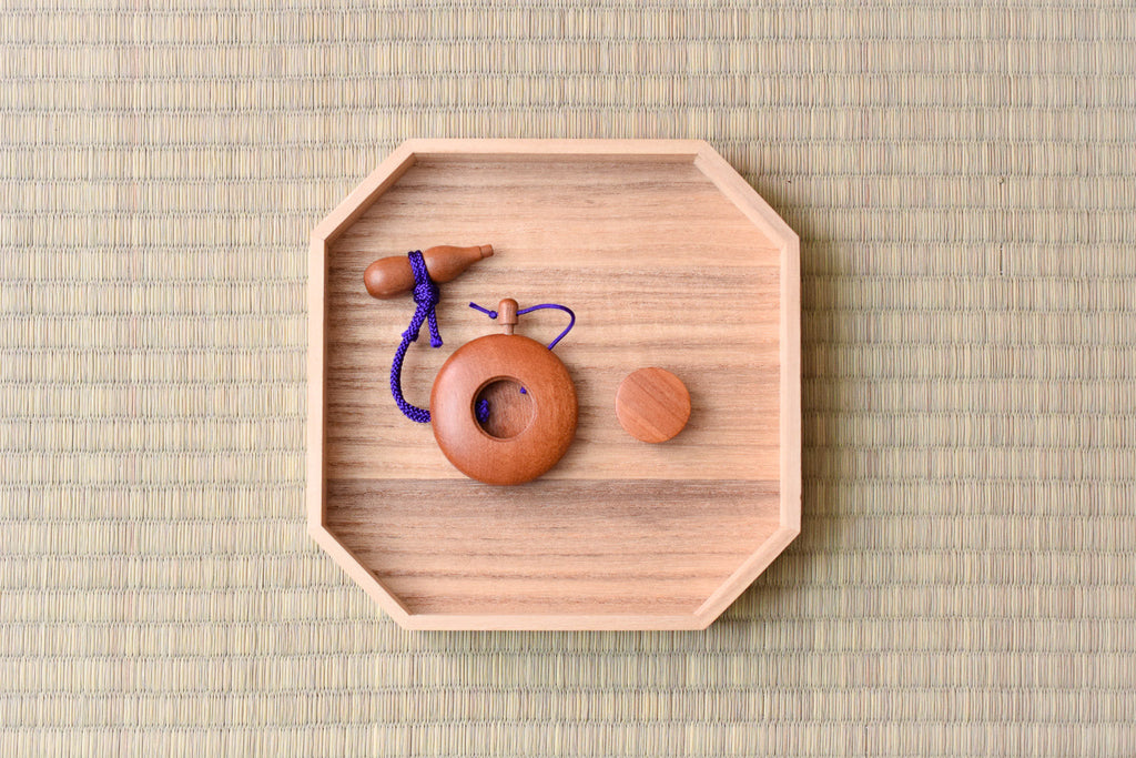 Juttoku Cherry Wood Powder Incense Container - Large - view 5